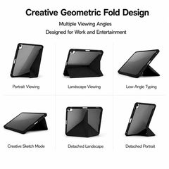 Funda de cuero plegable en Y con textura de ...