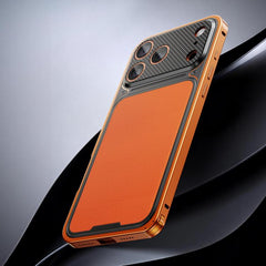 Funda magnética de metal con textura de cuer...