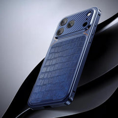 Funda magnética de metal con textura de cuer...