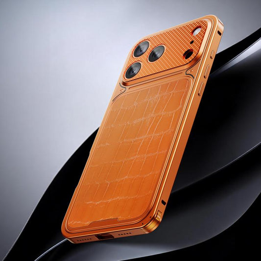 Funda magnética de metal con textura de cuer...