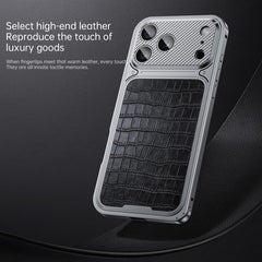 Funda magnética de metal con textura de cuer...
