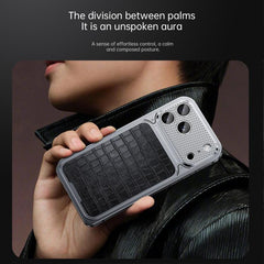 Funda magnética de metal con textura de cuer...