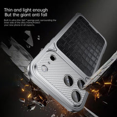 Funda magnética de metal con textura de cuer...
