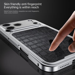Funda magnética de metal con textura de cuer...