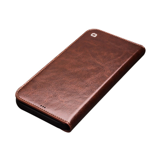 QIALINO Estuche de cuero con tapa horizontal...