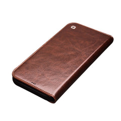 QIALINO Estuche de cuero con tapa horizontal...