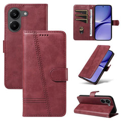 Funda de cuero para teléfono con costura tip...