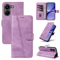 Funda de cuero para teléfono con costura tip...