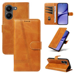 Funda de cuero para teléfono con costura tip...