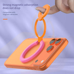 Soporte magnético para teléfono con hebilla de anillo giratorio