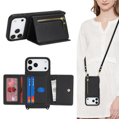 Cartera bandolera con cremallera, soporte pa...