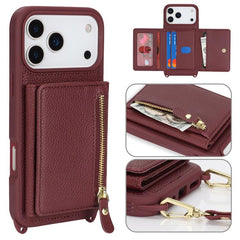 Cartera bandolera con cremallera, soporte pa...