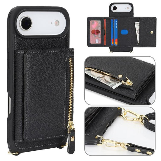 Cartera bandolera con cremallera, soporte pa...
