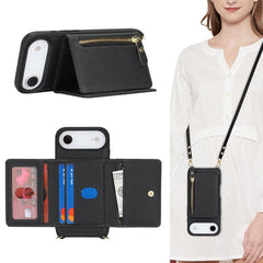 Cartera bandolera con cremallera, soporte pa...
