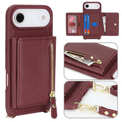 Cartera bandolera con cremallera, soporte pa...