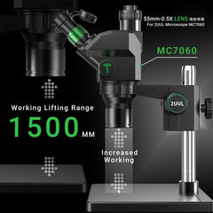 Lente 2uul MS05 55MM WD172 0.5X para microsc...