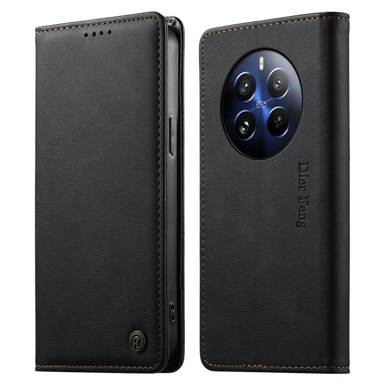 Dierfeng Metal Snap Magnetic RFID Vegan Leat...