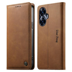 Funda para teléfono Dierfeng de cuero vegano...