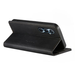 Dierfeng Metal Snap Magnetic RFID Vegan Leat...