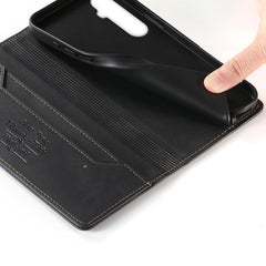 Dierfeng Metal Snap Magnetic RFID Vegan Leat...