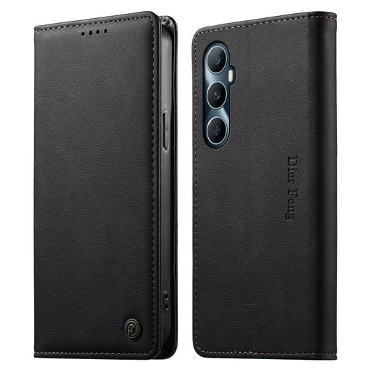 Dierfeng Metal Snap Magnetic RFID Vegan Leat...