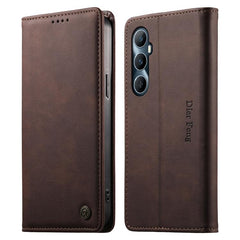 Dierfeng Metal Snap Magnetic RFID Vegan Leat...