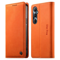Dierfeng Metal Snap Magnetic RFID Vegan Leat...