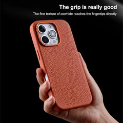 Funda magnética de piel auténtica con textur...
