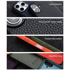 Funda magnética de piel auténtica con textur...