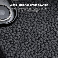Funda magnética de piel auténtica con textur...