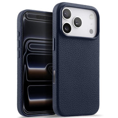 Funda magnética de piel auténtica con textur...