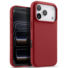 Funda magnética de piel auténtica con textur...