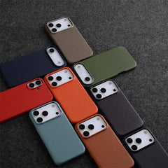 Funda magnética de piel auténtica con textur...