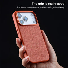 Funda magnética de piel auténtica con textur...