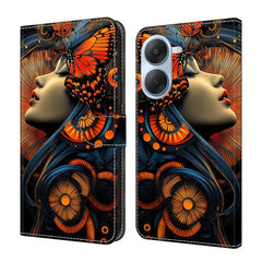Funda para teléfono de cuero vegano pintado ...