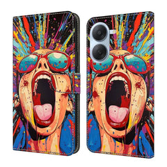 Funda para teléfono de cuero vegano pintado ...