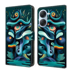 Funda para teléfono de cuero vegano pintado ...