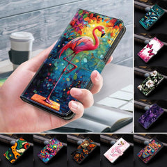 Funda para teléfono de cuero vegano pintado ...