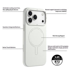 Funda magnética de silicona líquida para tel...