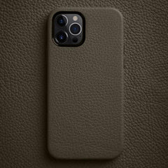 Funda para teléfono de piel auténtica con te...