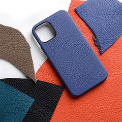 Funda para teléfono de piel auténtica con te...