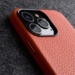 Funda para teléfono de piel auténtica con te...