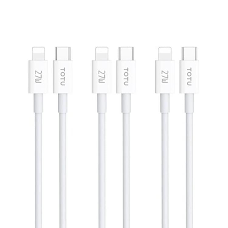 Juego de cables de datos TOTU GTZB01-PD Series de 27 W, de tipo C a 8 pines.