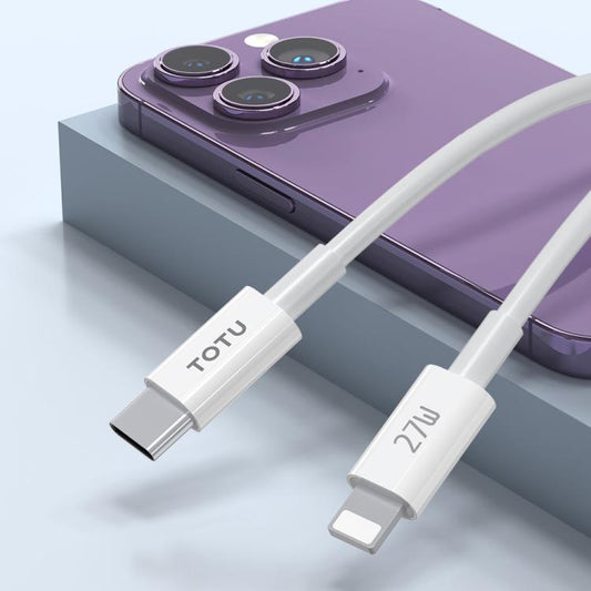 Juego de cables de datos TOTU GTZB01-PD Series de 27 W, de tipo C a 8 pines.