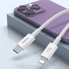 Juego de cables de datos TOTU GTZB01-PD Series de 27 W, de tipo C a 8 pines.