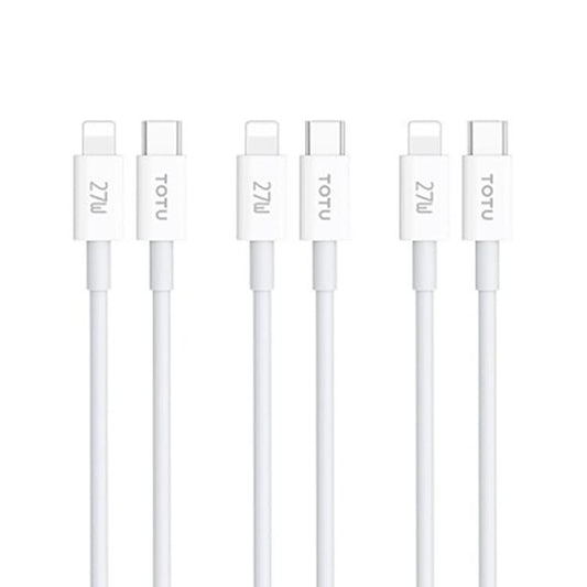 Juego de cables de datos TOTU GTZB01-PD Series de 27 W, de tipo C a 8 pines.