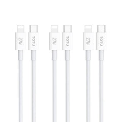 Juego de cables de datos TOTU GTZB01-PD Series de 27 W, de tipo C a 8 pines.