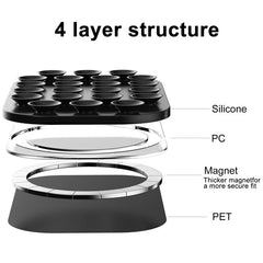 Soporte magnético de silicona reutilizable para teléfono