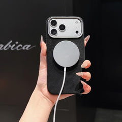 Funda magnética para teléfono de cuero de co...