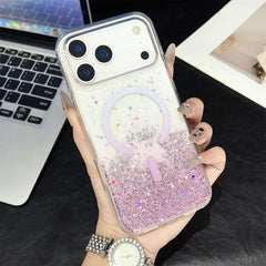 Funda magnética de TPU transparente con purp...